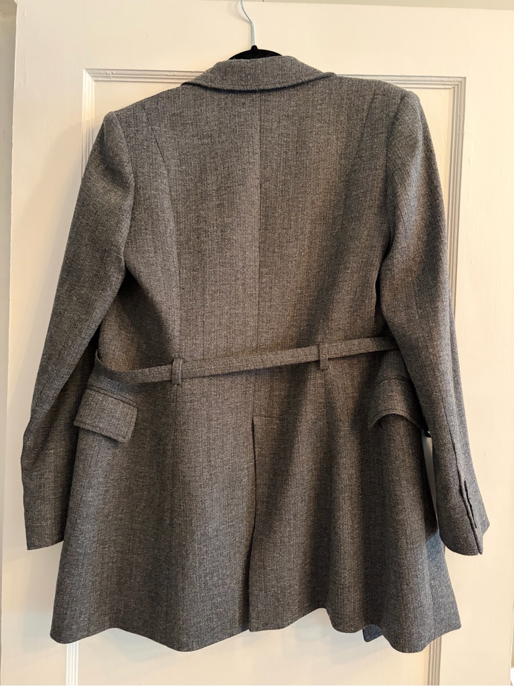 Massimo Dutti Gray Tailored Belted Blazer - Picture 3 of 6